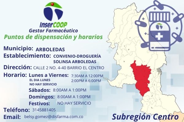 Convenio Drogueria Inercoop Arboledas