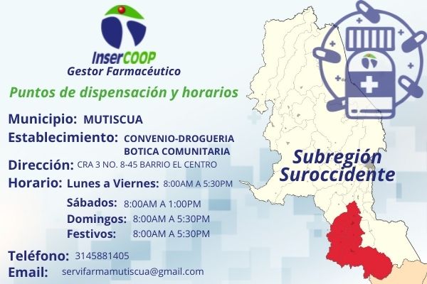 Convenio Drogueria Inercoop Mutiscua