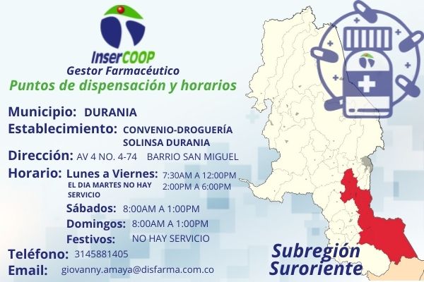 Convenio Drogueria Inercoop Durania