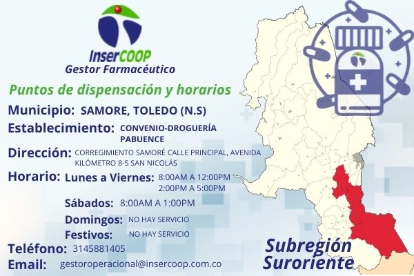 Convenio Drogueria Inercoop Samore Toledo