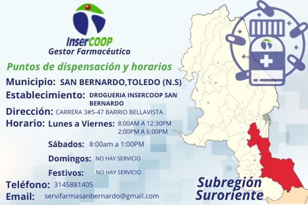 Convenio Drogueria Inercoop San Bernardo Toledo